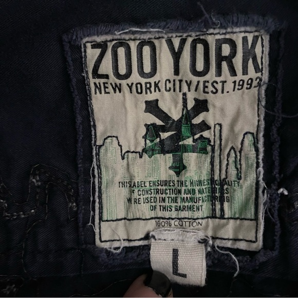 Zoo York Y2K Men's Large Long Sleeve Button Embroidered Shirt Skull Streetwear - Picture 11 of 14